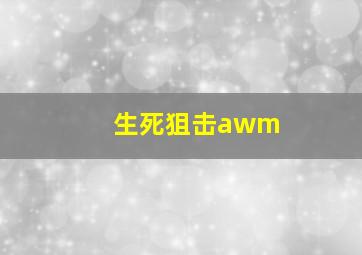 生死狙击awm