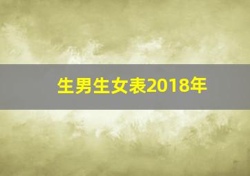 生男生女表2018年