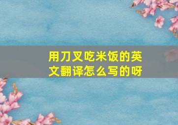 用刀叉吃米饭的英文翻译怎么写的呀