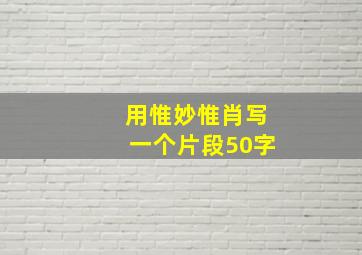 用惟妙惟肖写一个片段50字