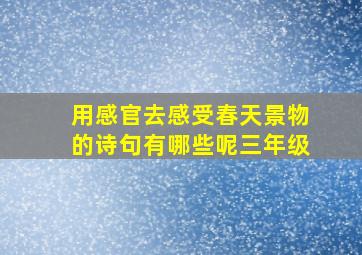 用感官去感受春天景物的诗句有哪些呢三年级