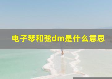 电子琴和弦dm是什么意思