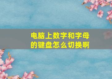 电脑上数字和字母的键盘怎么切换啊