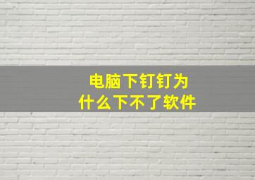 电脑下钉钉为什么下不了软件