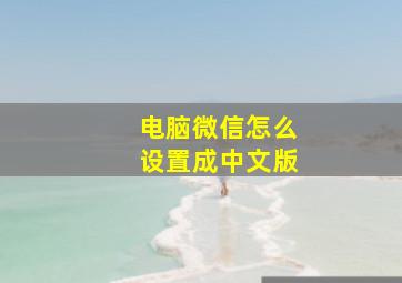 电脑微信怎么设置成中文版