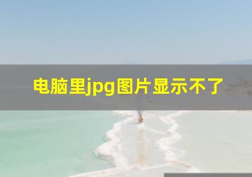 电脑里jpg图片显示不了