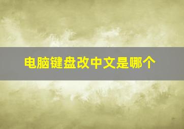 电脑键盘改中文是哪个