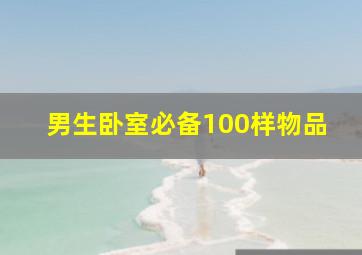 男生卧室必备100样物品