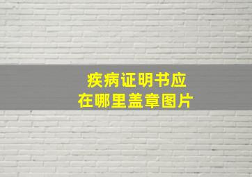 疾病证明书应在哪里盖章图片