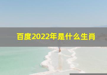 百度2022年是什么生肖