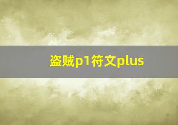 盗贼p1符文plus