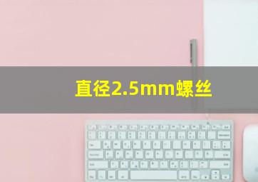 直径2.5mm螺丝