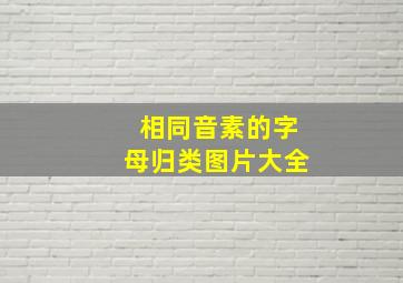 相同音素的字母归类图片大全