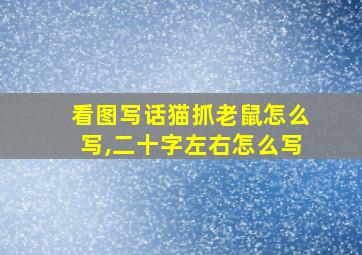 看图写话猫抓老鼠怎么写,二十字左右怎么写