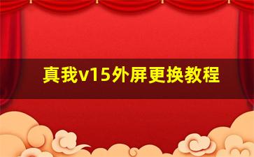 真我v15外屏更换教程