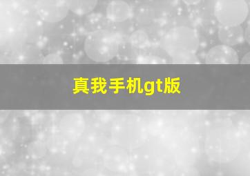 真我手机gt版