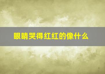 眼睛哭得红红的像什么