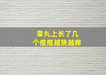 睾丸上长了几个痘痘越挠越痒