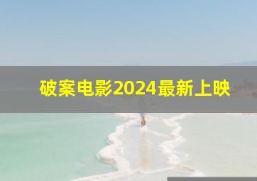 破案电影2024最新上映