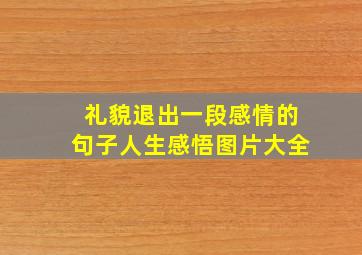 礼貌退出一段感情的句子人生感悟图片大全