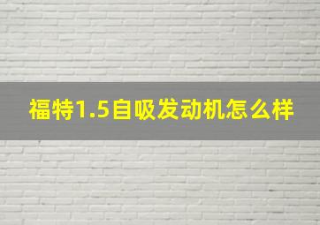 福特1.5自吸发动机怎么样