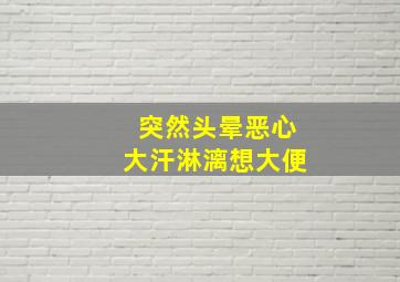 突然头晕恶心大汗淋漓想大便