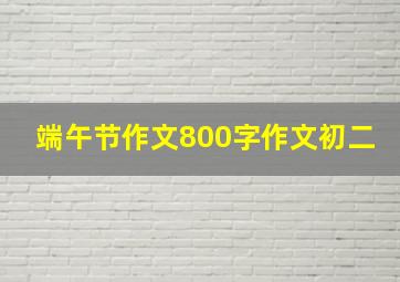 端午节作文800字作文初二