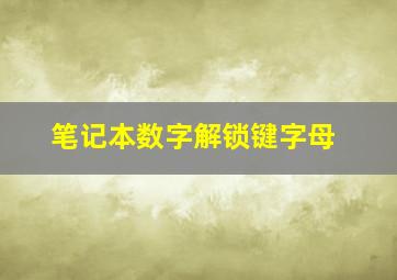 笔记本数字解锁键字母