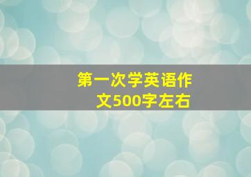 第一次学英语作文500字左右