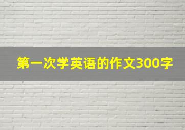 第一次学英语的作文300字