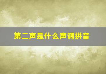 第二声是什么声调拼音