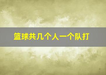 篮球共几个人一个队打