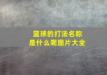 篮球的打法名称是什么呢图片大全