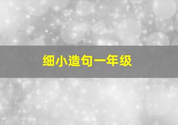 细小造句一年级