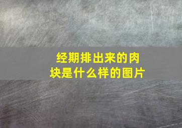 经期排出来的肉块是什么样的图片