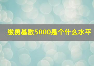 缴费基数5000是个什么水平