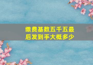 缴费基数五千五最后发到手大概多少