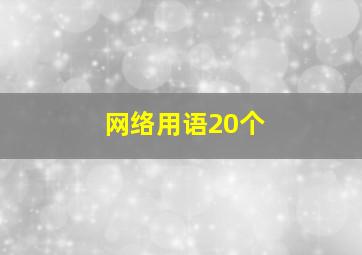 网络用语20个