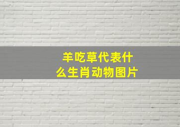 羊吃草代表什么生肖动物图片