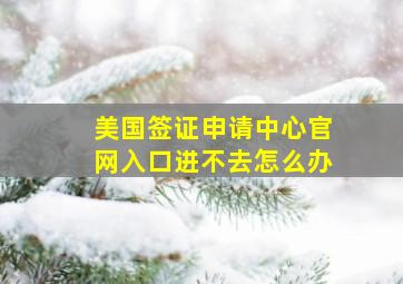 美国签证申请中心官网入口进不去怎么办