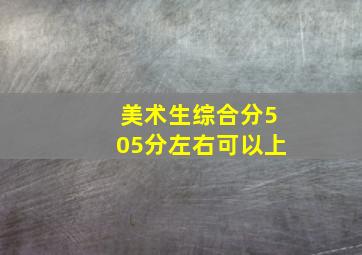 美术生综合分505分左右可以上