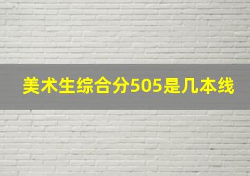 美术生综合分505是几本线