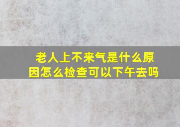 老人上不来气是什么原因怎么检查可以下午去吗