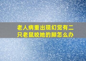 老人病重出现幻觉有二只老鼠咬她的脚怎么办