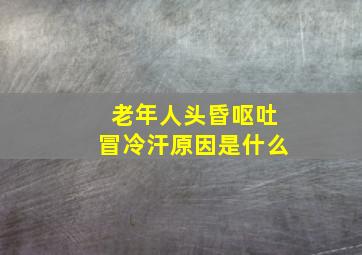 老年人头昏呕吐冒冷汗原因是什么