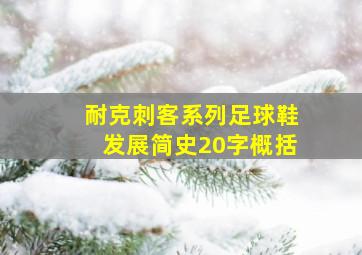 耐克刺客系列足球鞋发展简史20字概括