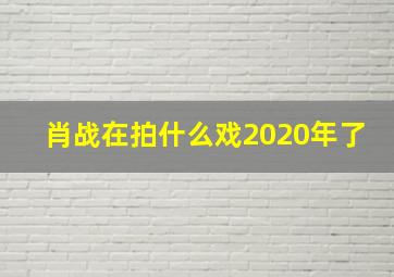 肖战在拍什么戏2020年了