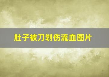 肚子被刀划伤流血图片