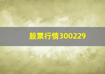 股票行情300229