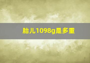 胎儿1098g是多重